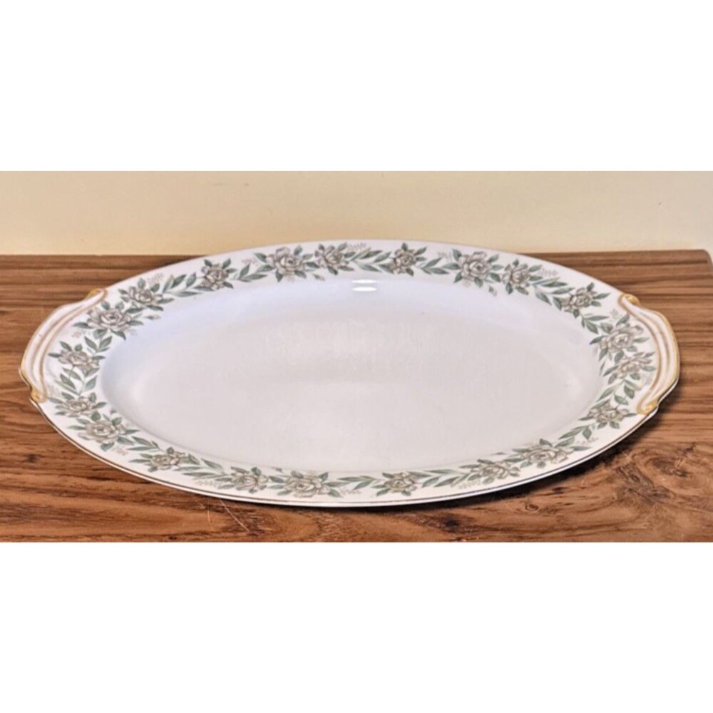 Noritake ALAMEDA 520 Yellow Roses Gold Trim - LARGE Oval Serving Platter 16 1/4"